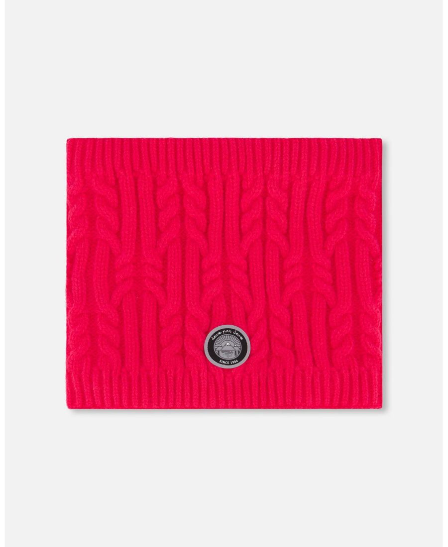 

Зимний шарф-воротник с подкладкой, цвет Flash Coral, для девочек - для малышей/детей Deux par Deux, Flash coral