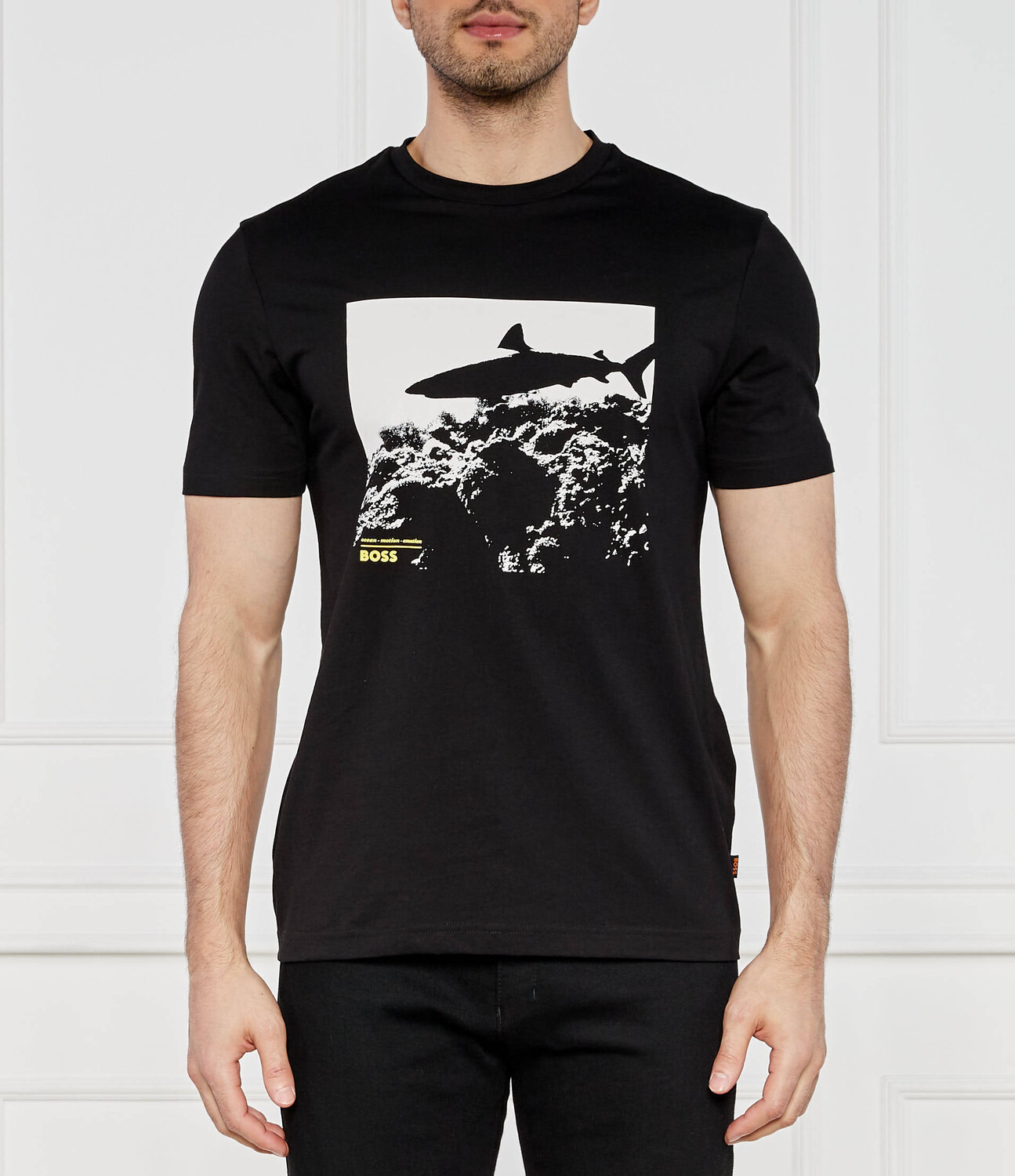 

Футболка BOSS ORANGE Te_Sea_horse Regular Fit, черный
