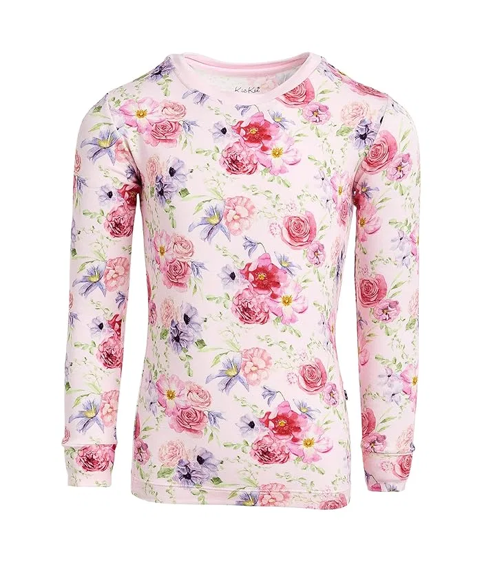 Пижама длинным рукавом с принтом Shrinking Violet Dreamy Floral, Kickee Pants Kids