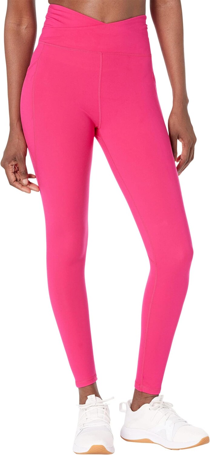 

Брюки Balance Crossover High-Waist Full-Length Tights w/ Pockets DKNY, цвет Beetroot