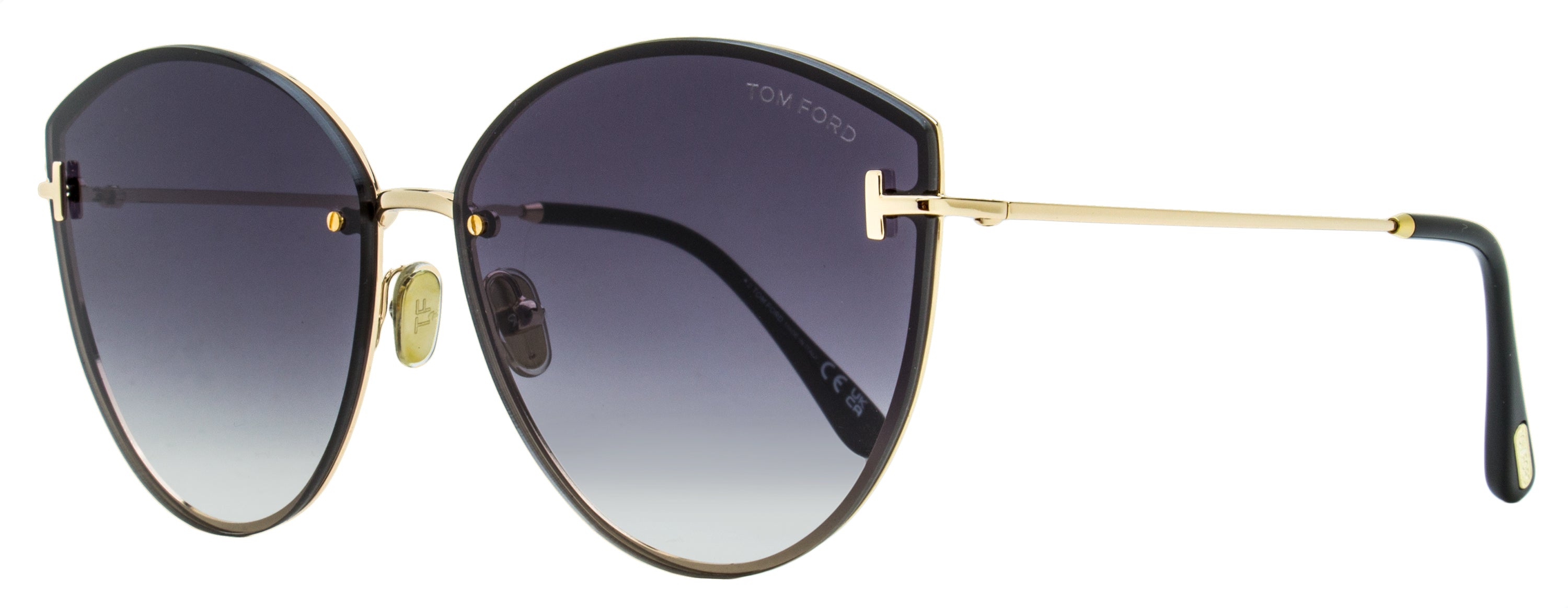 

Солнцезащитные очки Tom Ford Evangeline женские TF1106 28B золото/черный 63 мм