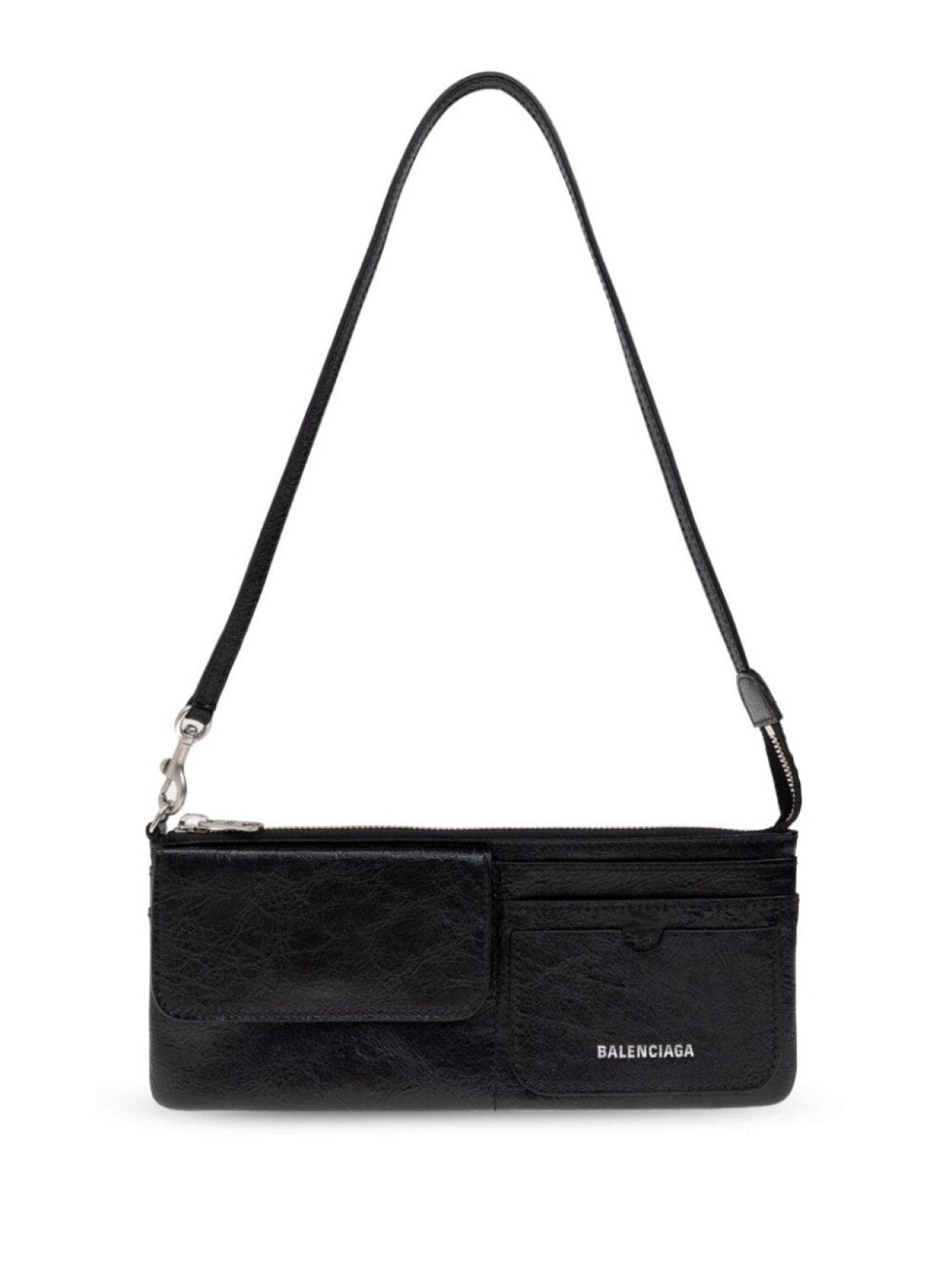 

Сумка через плечо Balenciaga с принтом логотипа, черный
