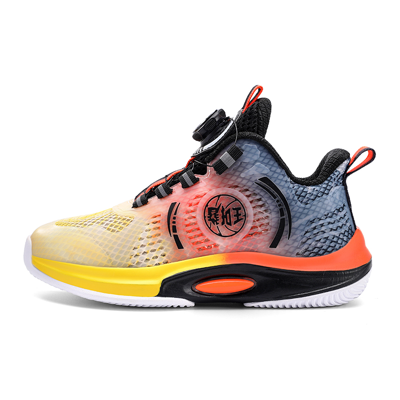 

Баскетбольные кроссовки с низким верхом, противоскользящие, с антиотскоком, дышащие, с балансировкой, детские Wooden houses, черный/желтый