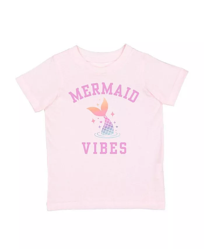 

Футболка с коротким рукавом Mermaid Vibes для девочек и подростков Sweet Wink, розовый