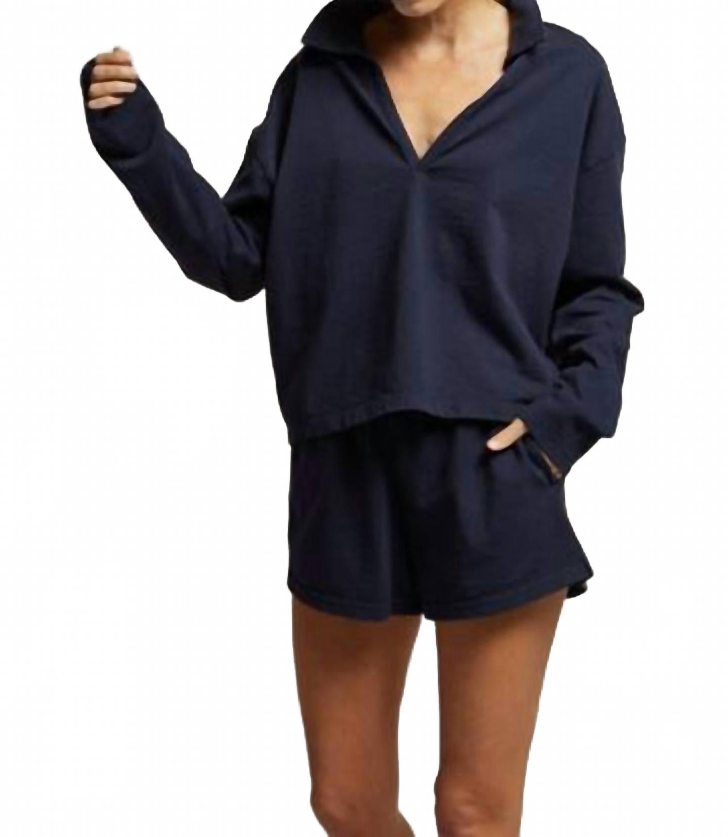 

Рубашка Alison с воротником в цвете navy PERFECTWHITETEE