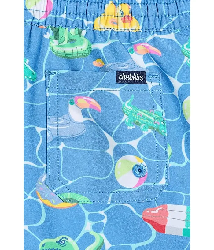 Плавки The Lil Cannonball Crews Swim Trunk Chubbies Kids, Meduim Blue/Pattern Base — фото 3