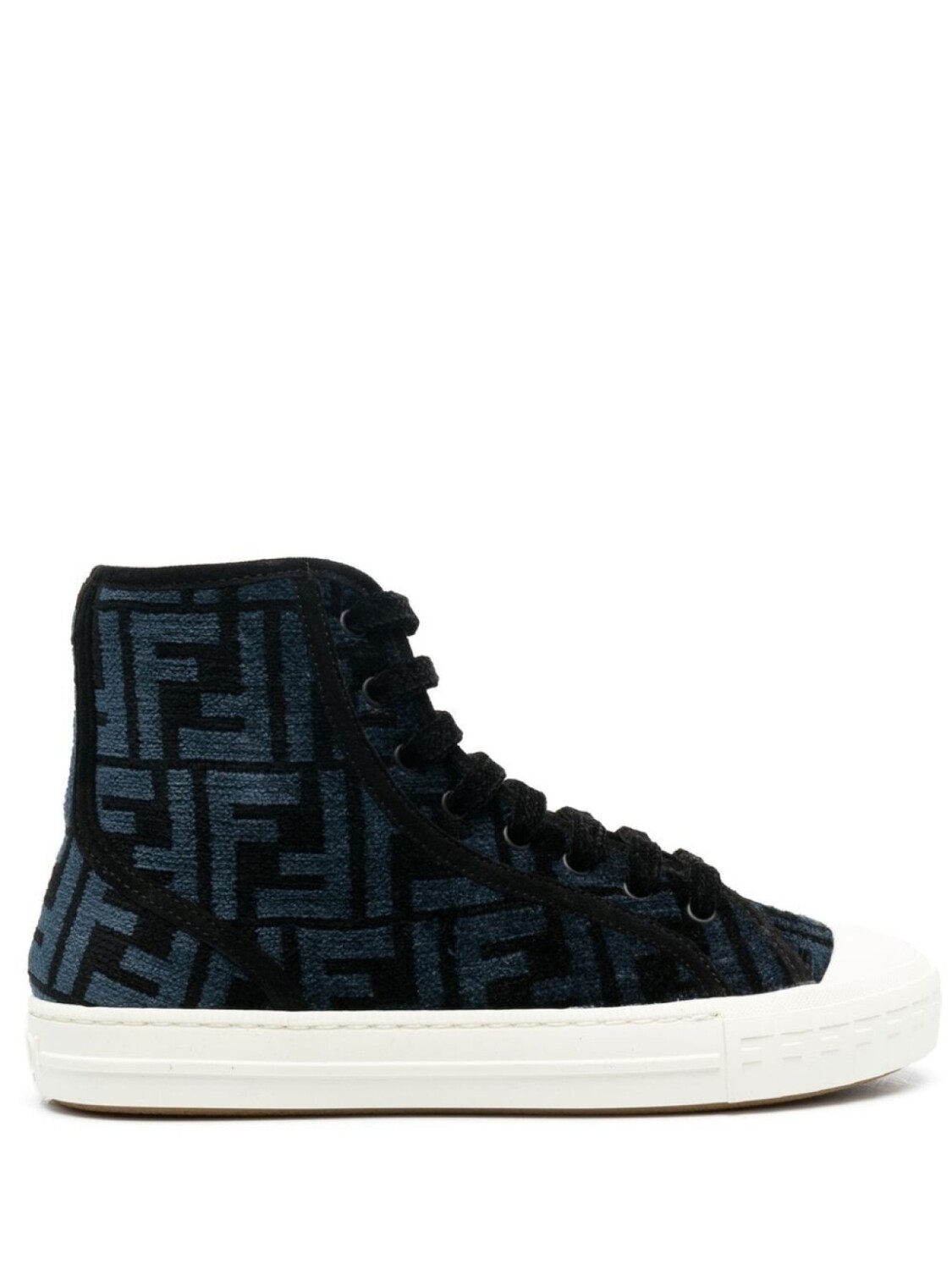 

FENDI бархатные кеды с логотипом FF, синий