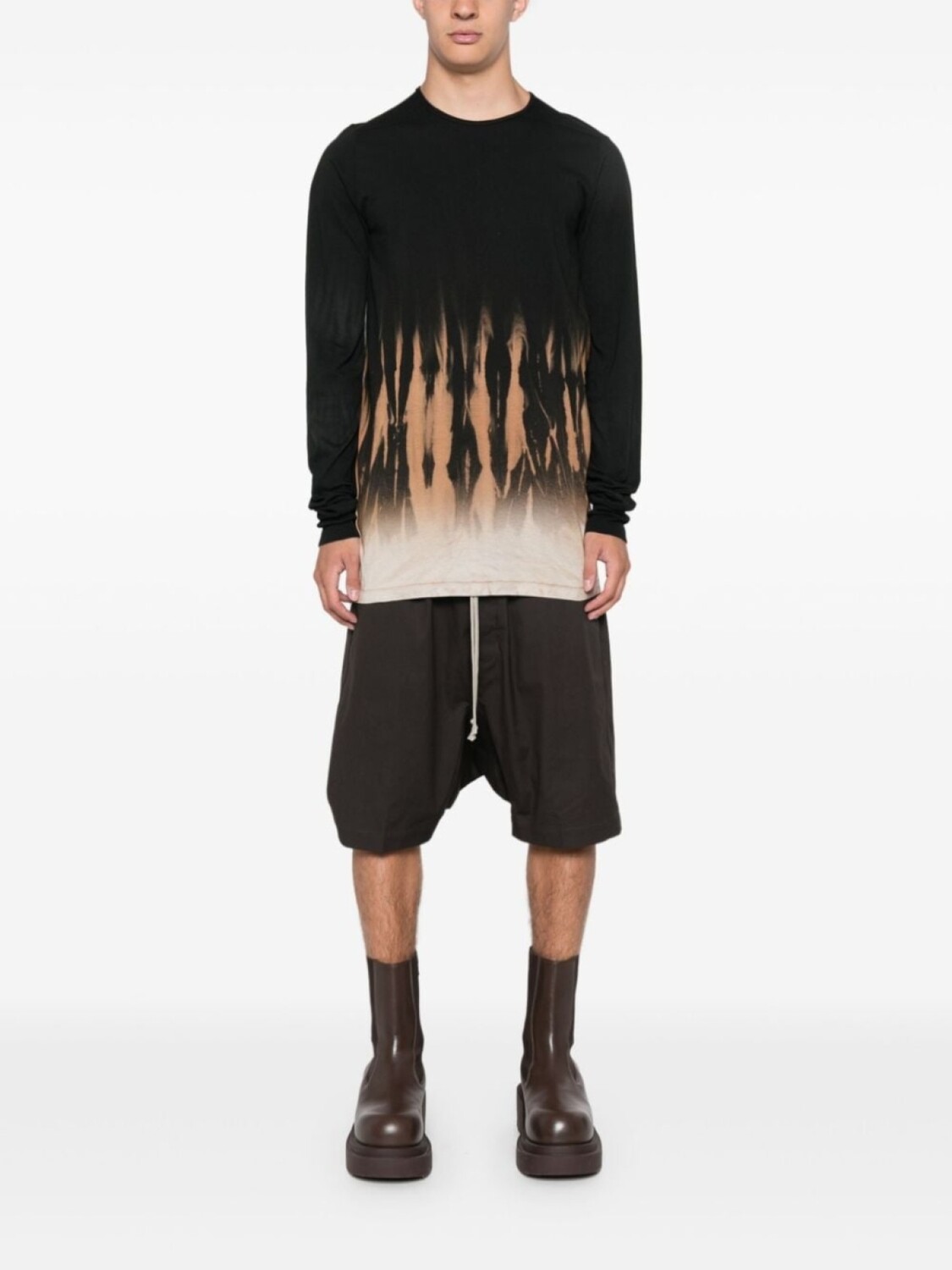 Rick Owens DRKSHDW футболка с абстрактным принтом, черный — фото 2