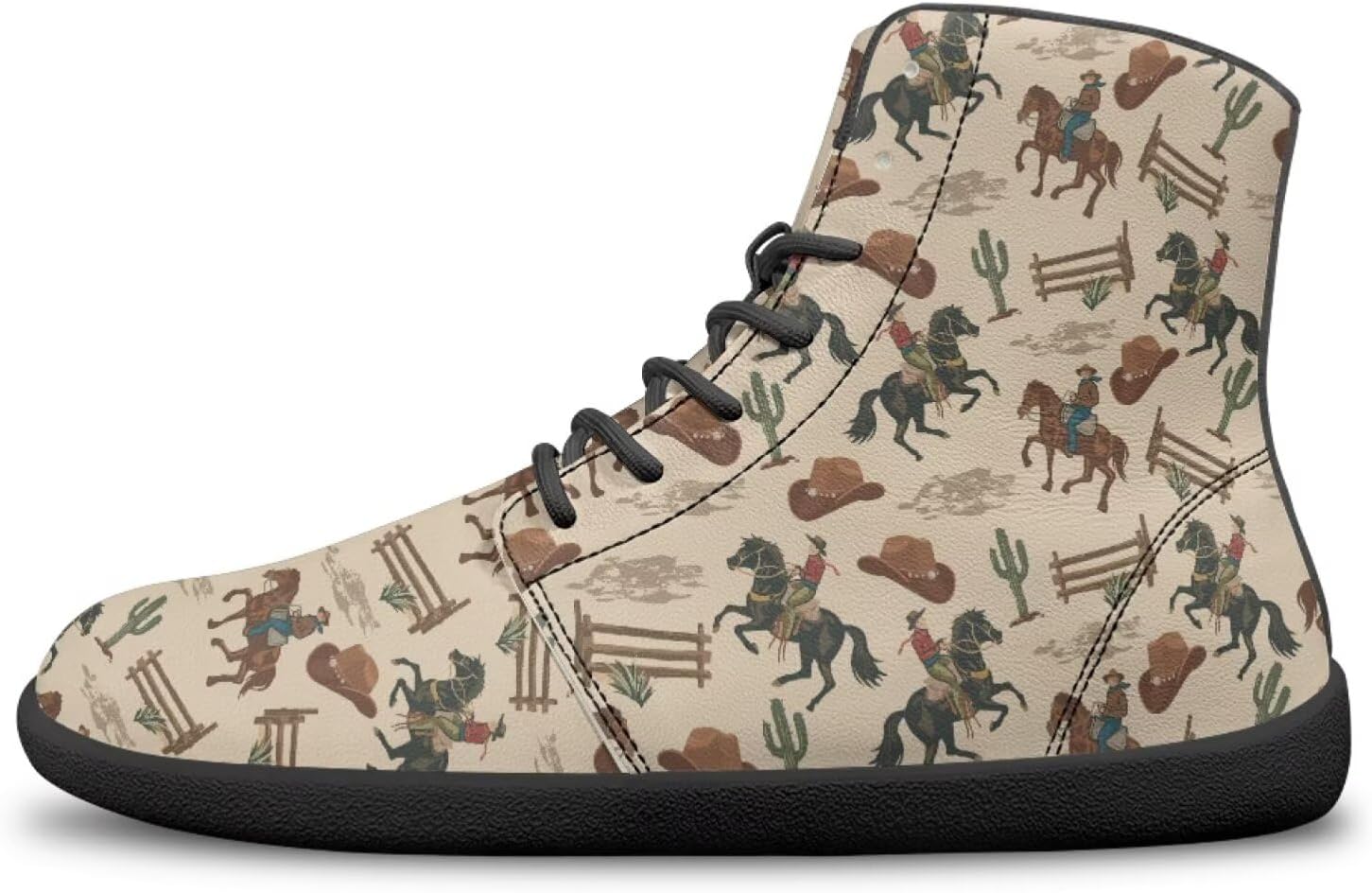 

Кроссовки высокие босоножки для женщин и мужчин плоские босые спортивные ботинки Bychecar, Cowboy