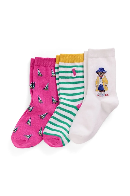 

Детские носки 3 пары Polo Ralph Lauren, розовый
