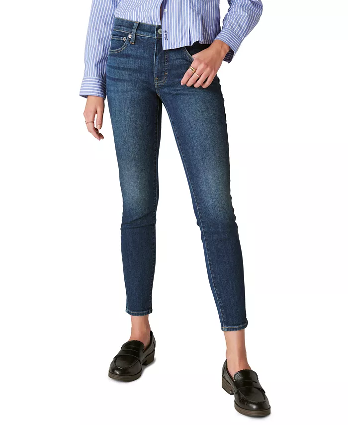 

Женские джинсы Ava Mid-Rise с потертостями Lucky Brand, синий