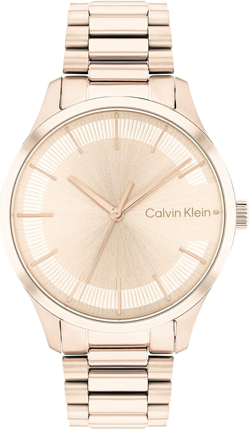 

Женские кварцевые часы Calvin Klein Iconic - корпус 35 мм - подарок для нее, Carnation Gold