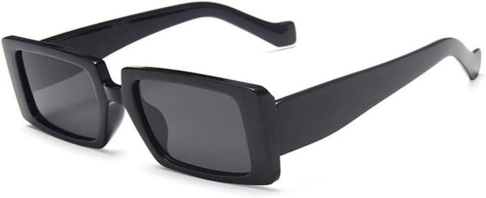 

Модные маленькие квадратные солнцезащитные очки для женщин, классическая пластиковая оправа, женские панк-очки, цветные очки для мужчин, защита от УФ-излучения UV400 generic, Black Black