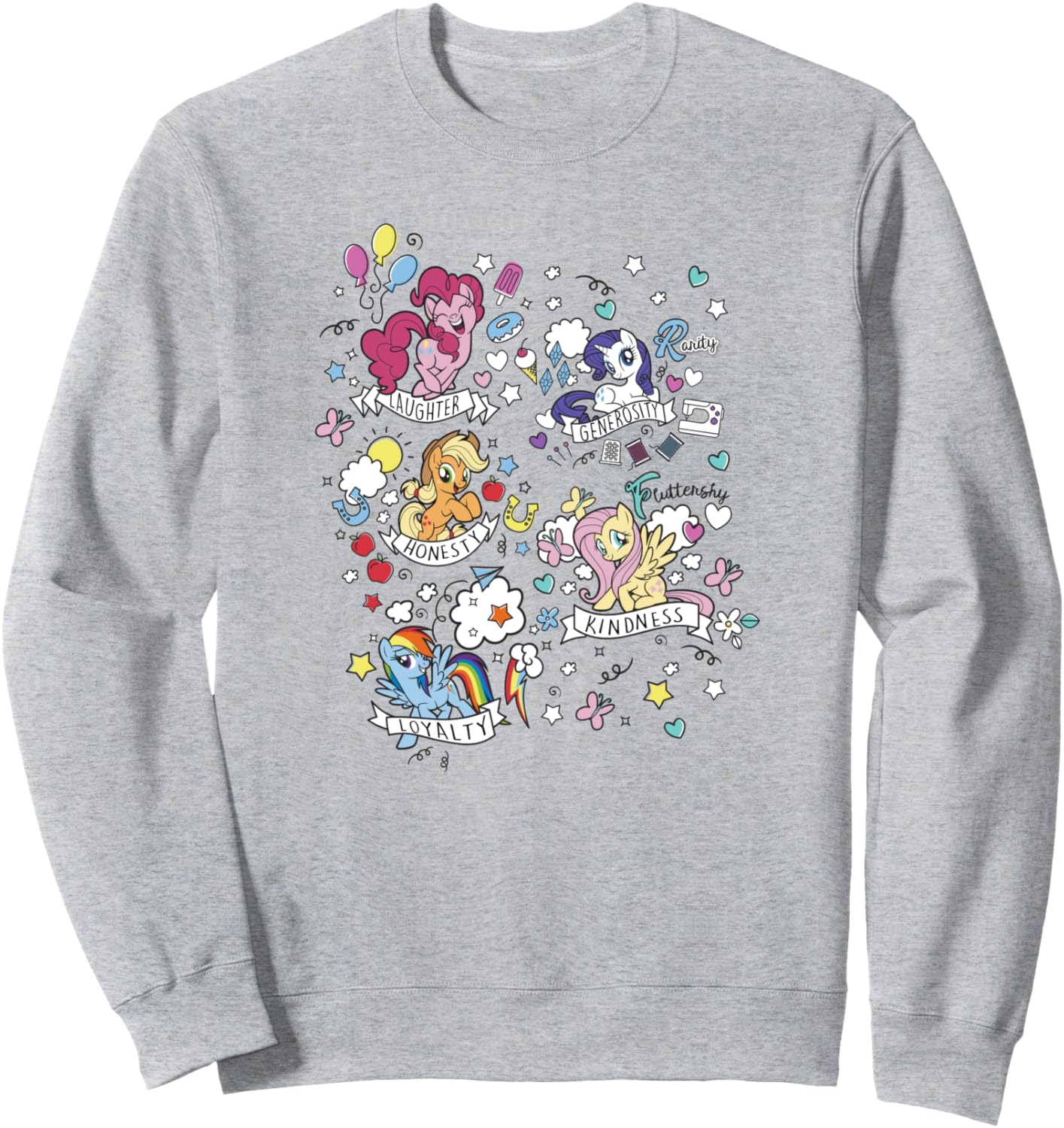 

Толстовка с надписью My Little Pony: Friendship Is Magic Pony Textbook Jumble, синяя