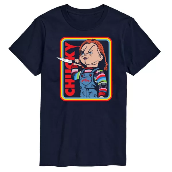 

Мужская футболка с ретро-графикой Чаки Licensed Character, синий