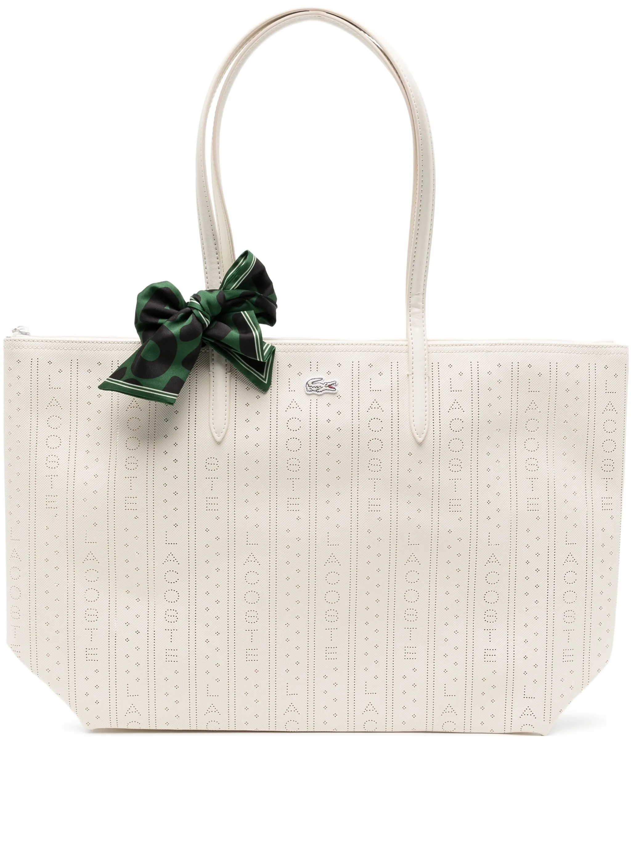 

Сумка-тоут с вышитым логотипом Lacoste, белый