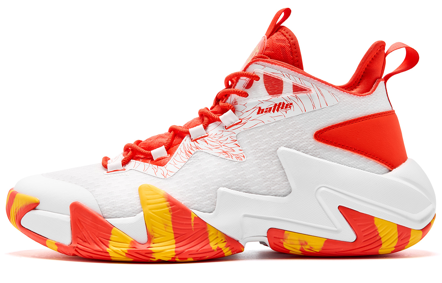 

Амортизация, отскок, дышащие, нескользящие высокие баскетбольные кроссовки мужские white orange QIAODAN, Jordan белый/ оранжевый