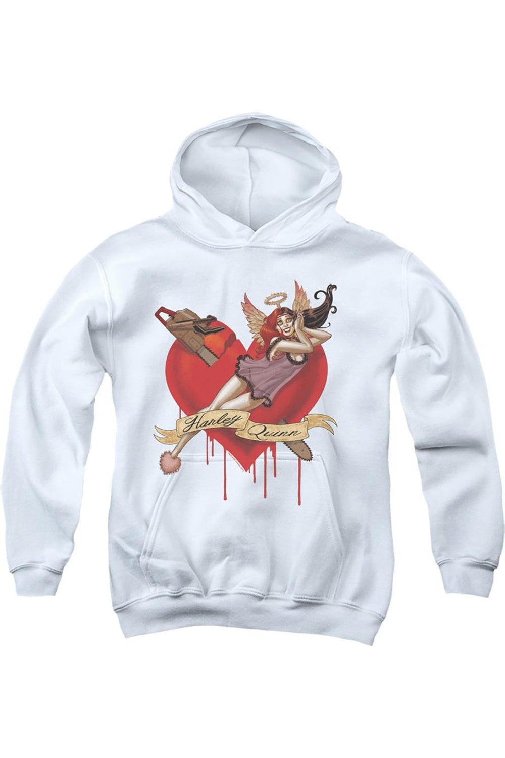 

Батмен Perfect Angel молодежная толстовка с капюшоном Gildan, белый