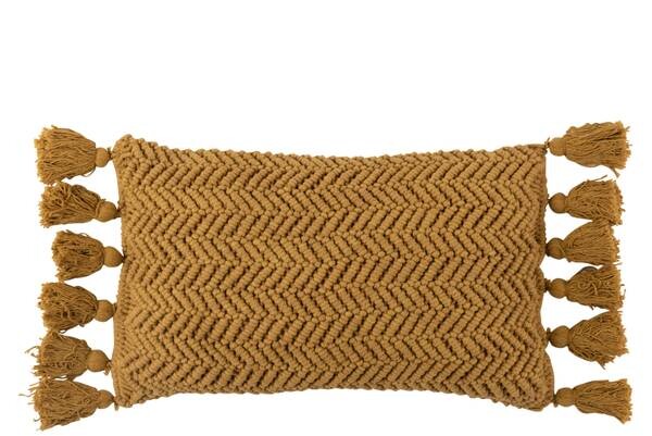 

Подушка J-LINE WHOC, 30x60x30 см, желтый