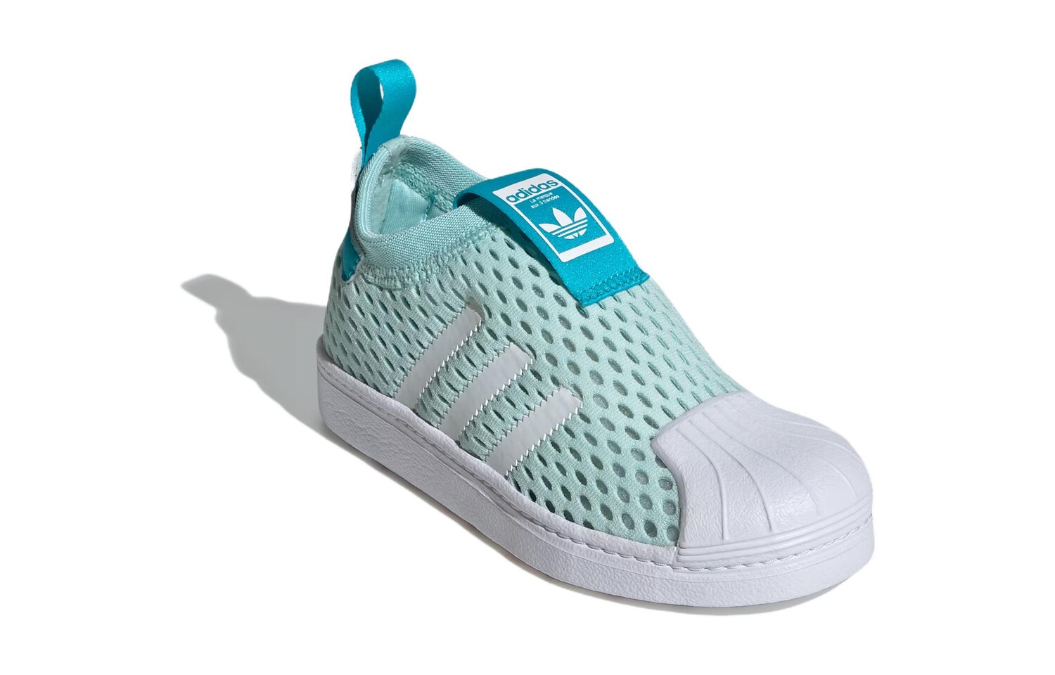 Adidas originals Superstar Series Kids Кроссовки для скейтбординга для детей, Green/Blue/White — фото 3