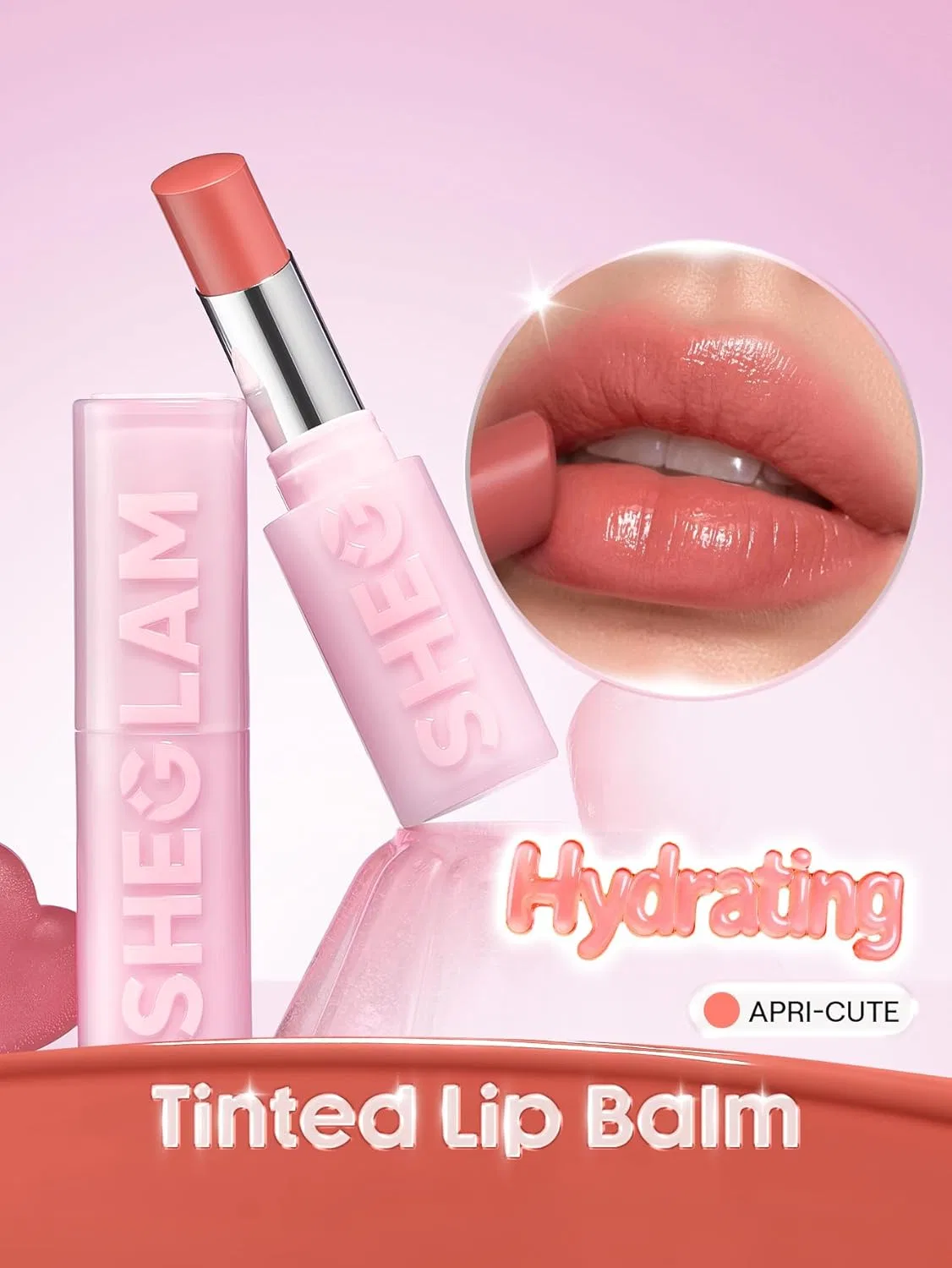 Масло-бальзам для губ Silk Slip Lip Oil Balm SHEGLAM с пептидами, 3 г, оттенок Apri-cute — фото 2