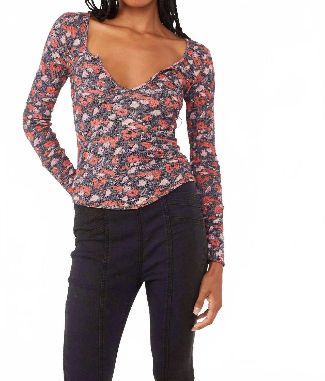 

Сиара Многослойная рубашка в черном комбинированном цвете Free People