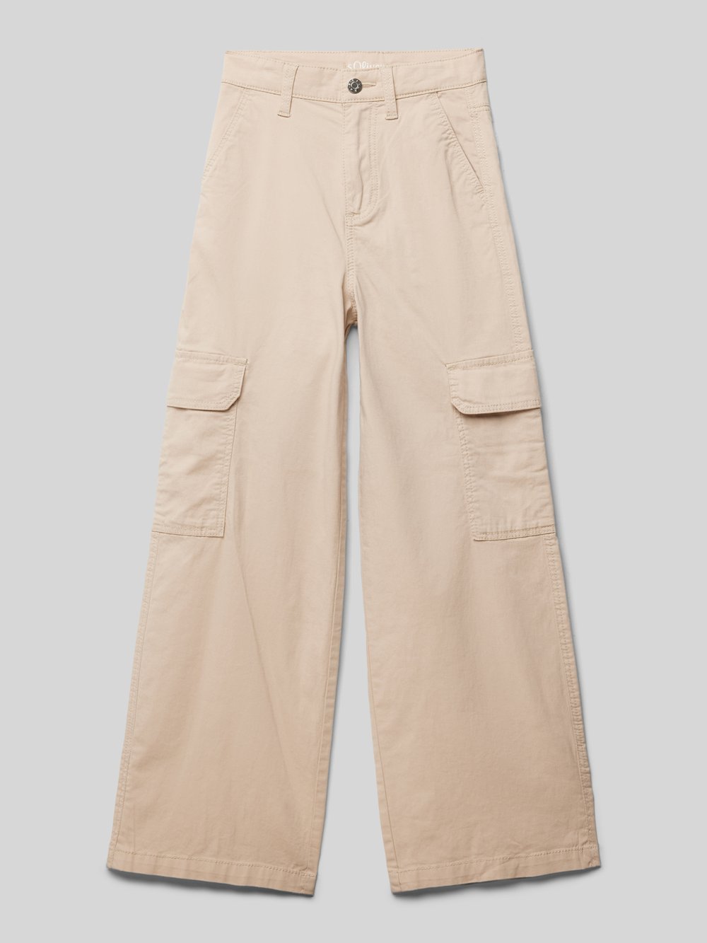 

Брюки-карго с карманами, однотонный дизайн s.Oliver RED LABEL, коричневый