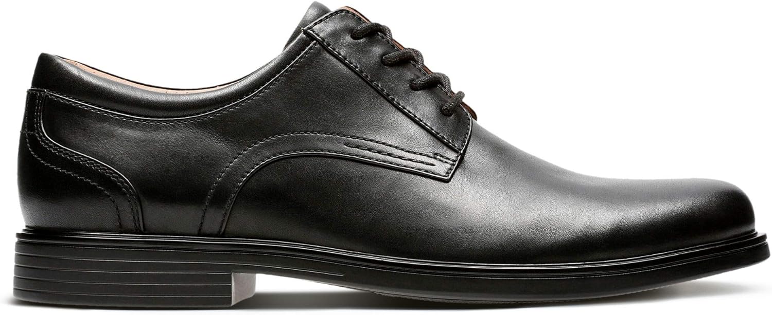 Мужские оксфорды Clarks Un Aldric Park, кожа, загар, черный — фото 2