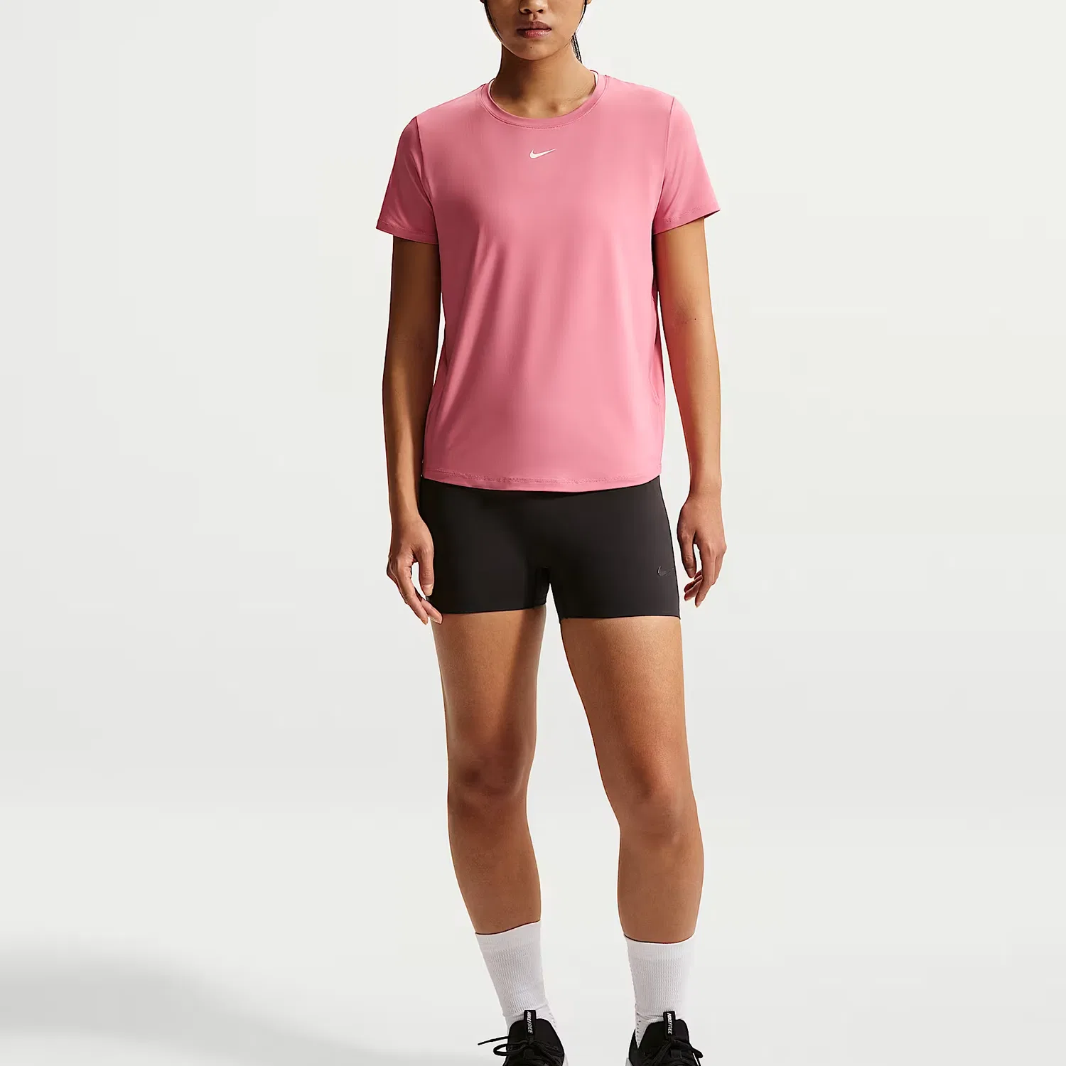 Футболка Dri Fit Regular женская Nike, Peony Red/White — фото 4