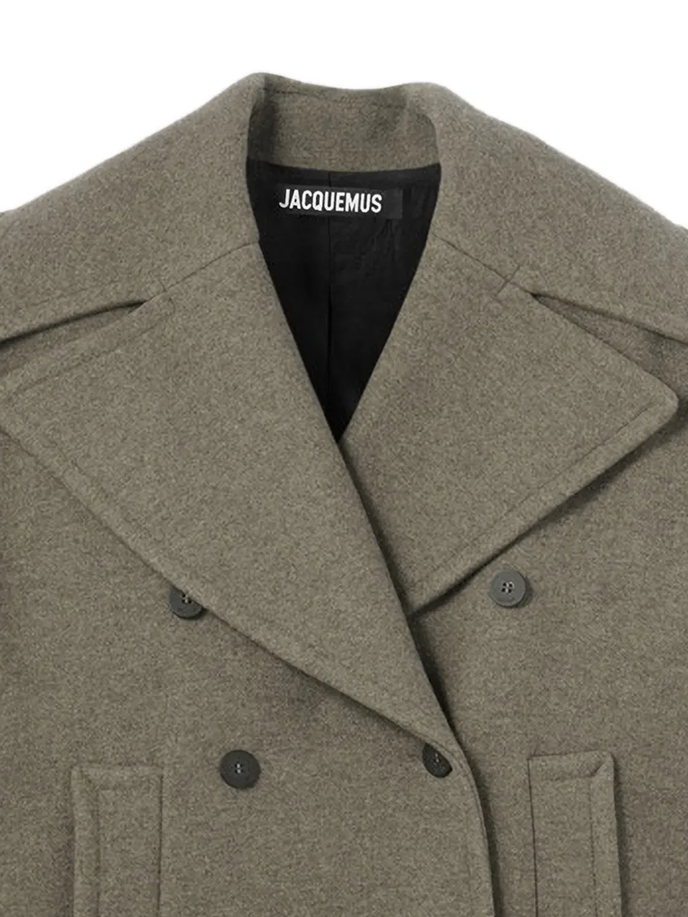 Двубортный овальный жакет Jacquemus, зеленый — фото 2