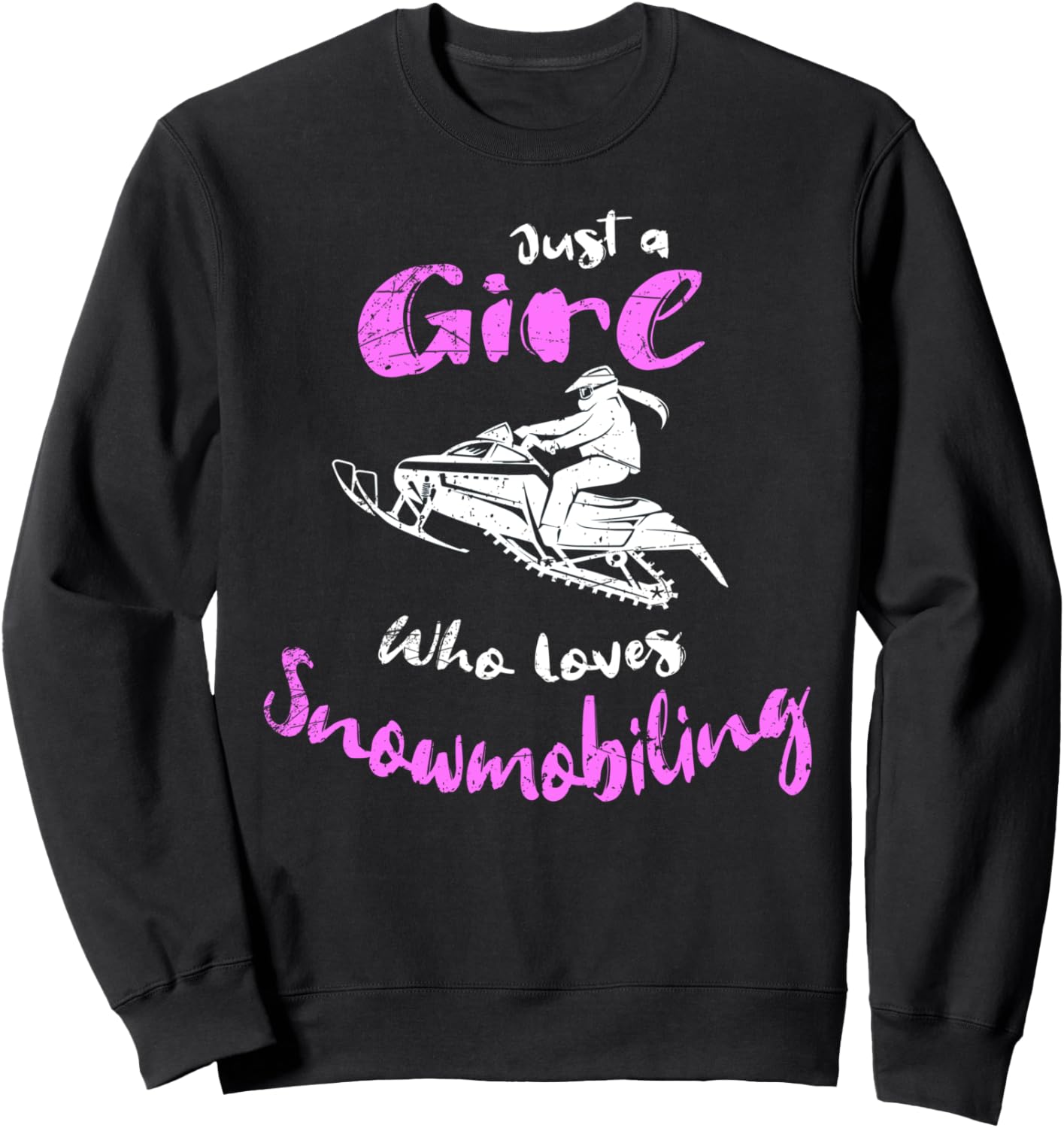 

Толстовка с костюмом девушки на снегоходе Просто девушка, которая любит кататься на снегоходах Funny Snowmobile Women Gift Ideas, черный