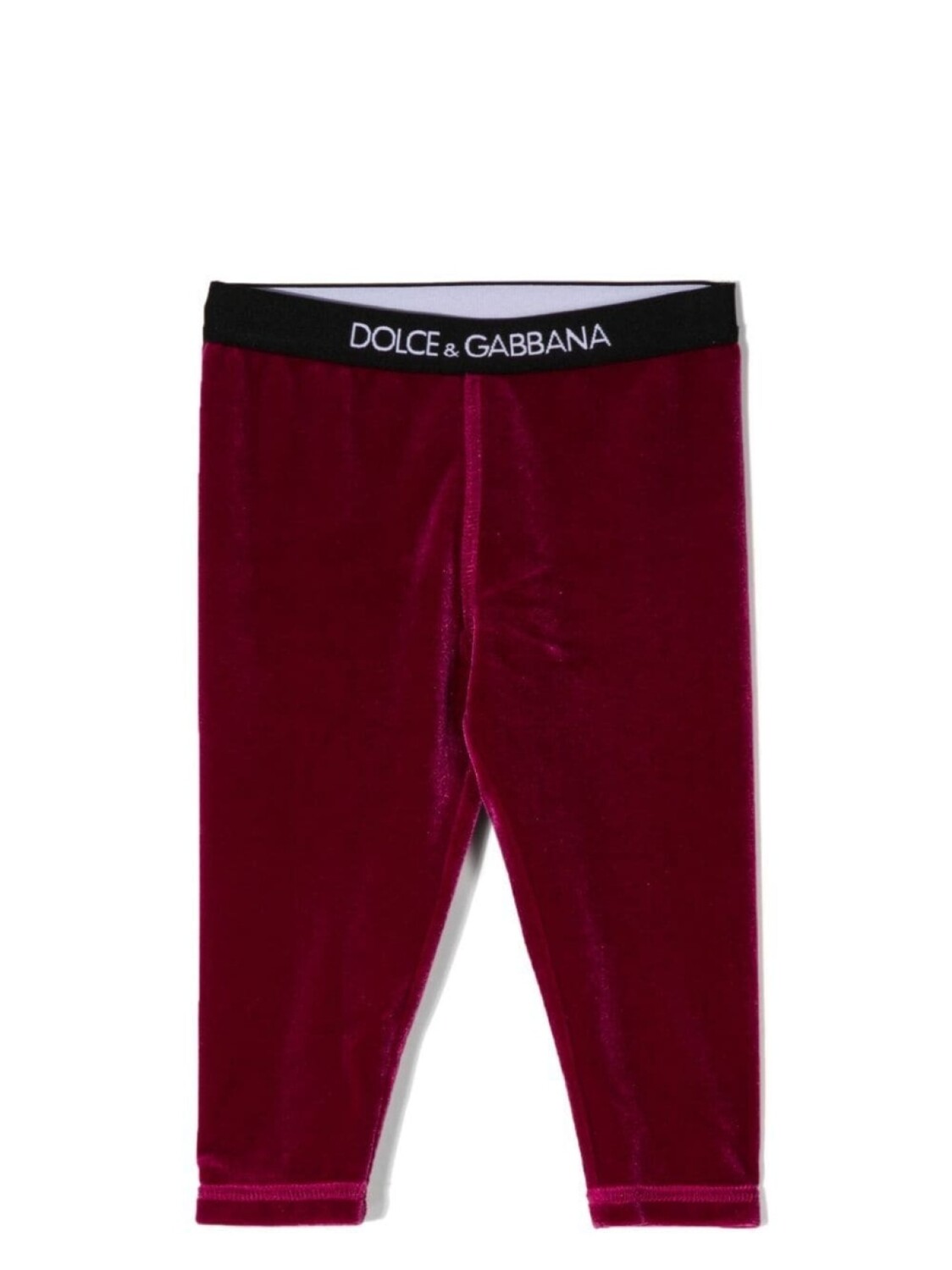 

Dolce & Gabbana велюровые легинсы с логотипом, розовый