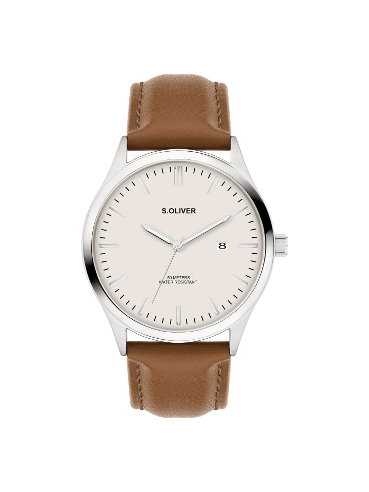 

s.Oliver Классические и элегантные наручные часы коричневого цвета