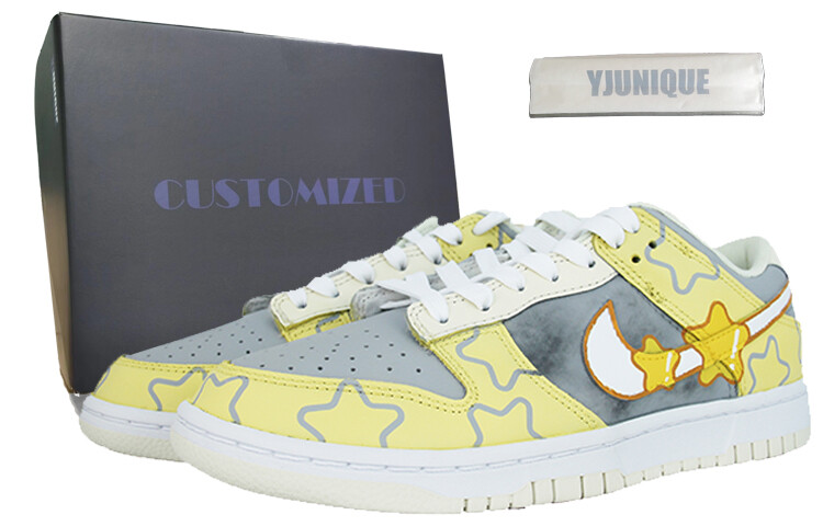 

Кроссовки Nike Dunk Skateboarding Shoes Men Low-top Gray/Yellow, желтый