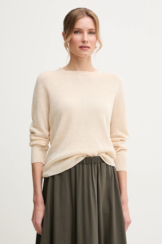 

Льняной свитер Weekend Max Mara, бежевый