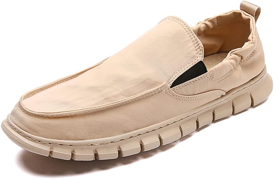 

Мужские слипоны LLTMALL из ткани для вождения, повседневная обувь для прогулок, удобные мокасины, хаки