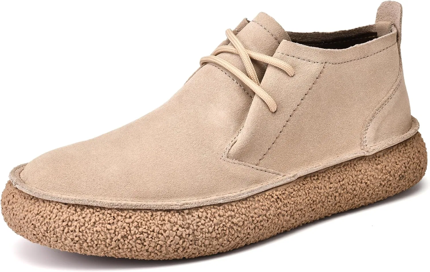 Мужские ботинки JIONS Desert Chukka на шнуровке, замшевые, с круглым носком и платформой, Khaki