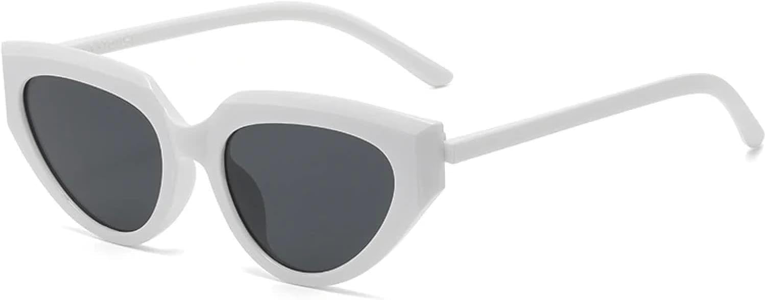 

Винтажные солнцезащитные очки «кошачий глаз» для женщин, ретро-модные, зеркальные, для использования на открытом воздухе, защита от УФ-излучения UV400 TVTBBVV, White Grey