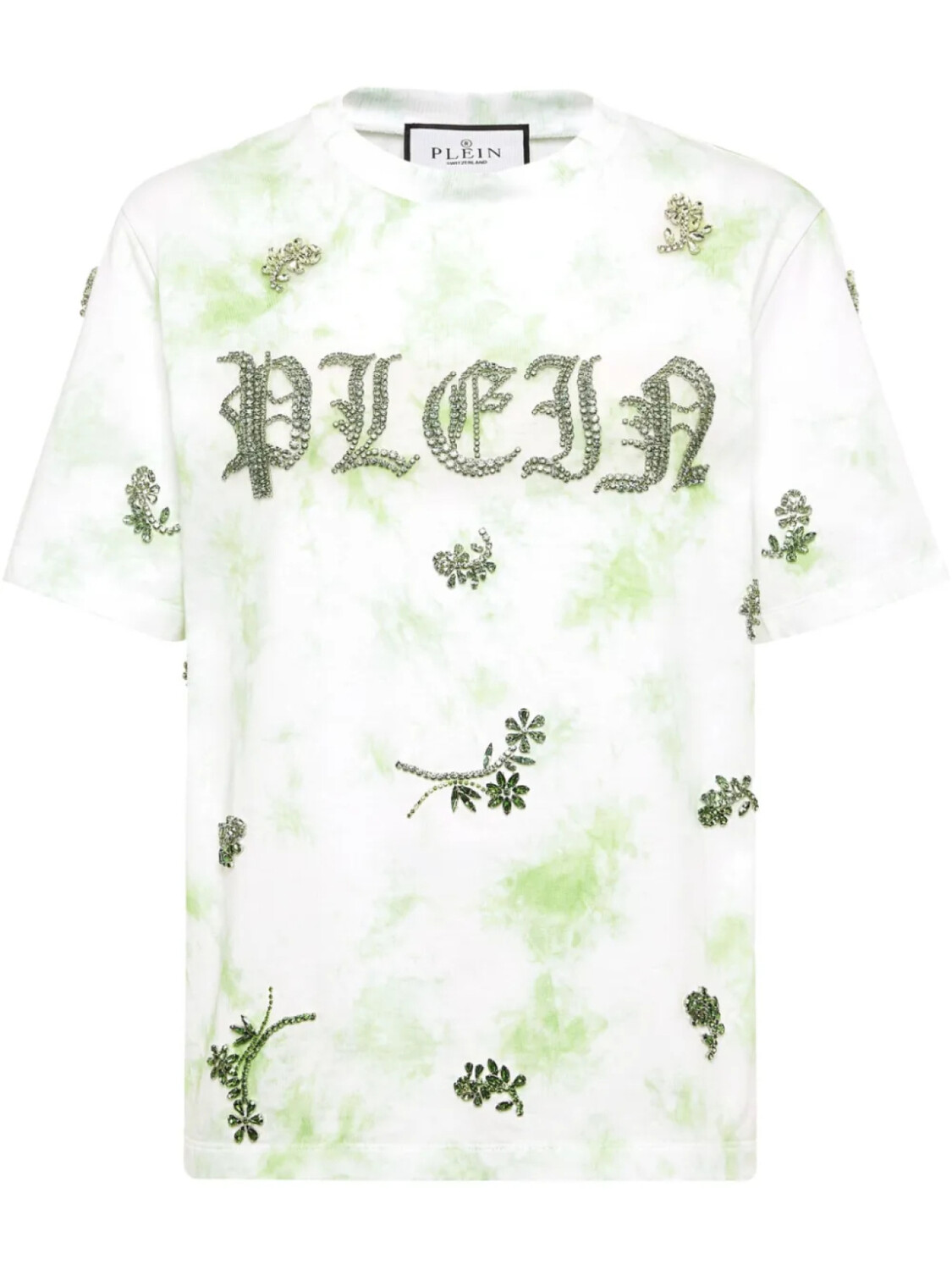 

Футболка Philipp Plein Tie-Dye Flowers, белый