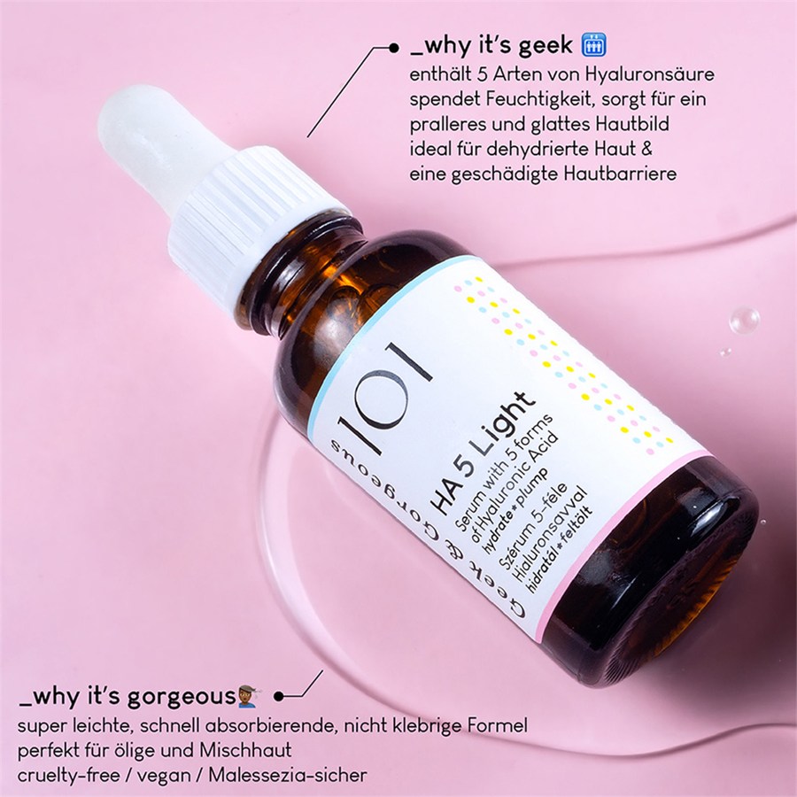 Сыворотка Geek Gorgeous — Для лица ha 5 light serum , объем, 30 мл — фото 4