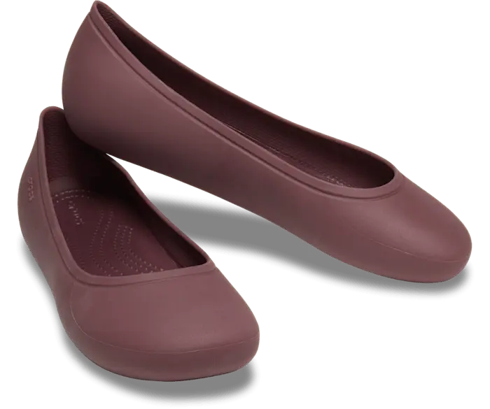 Балетки Brooklyn Crocs женские, цвет Dark Cherry — фото 2