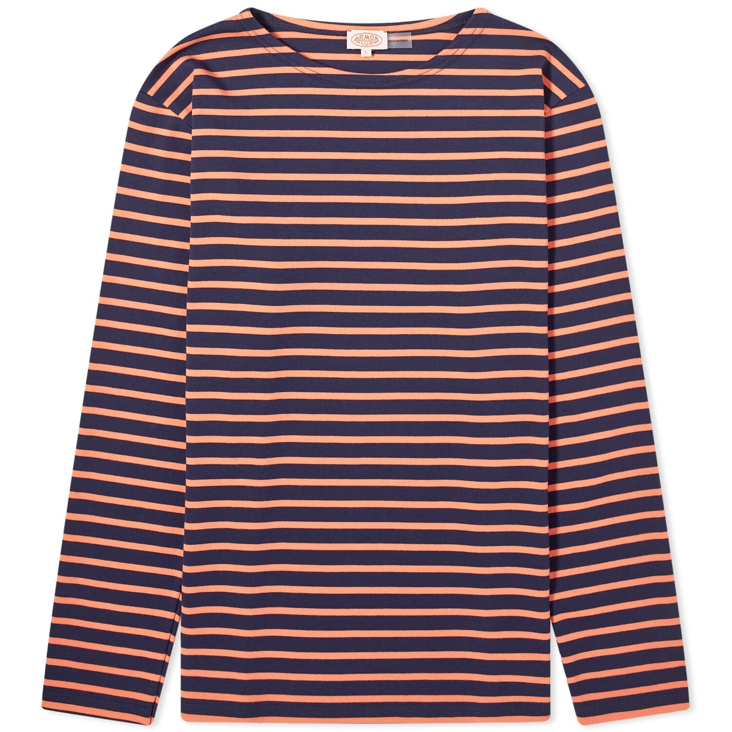 

Футболка Armor-Lux 2297 Long Sleeve Houat Mariniere, цвет Marine Deep & Coral