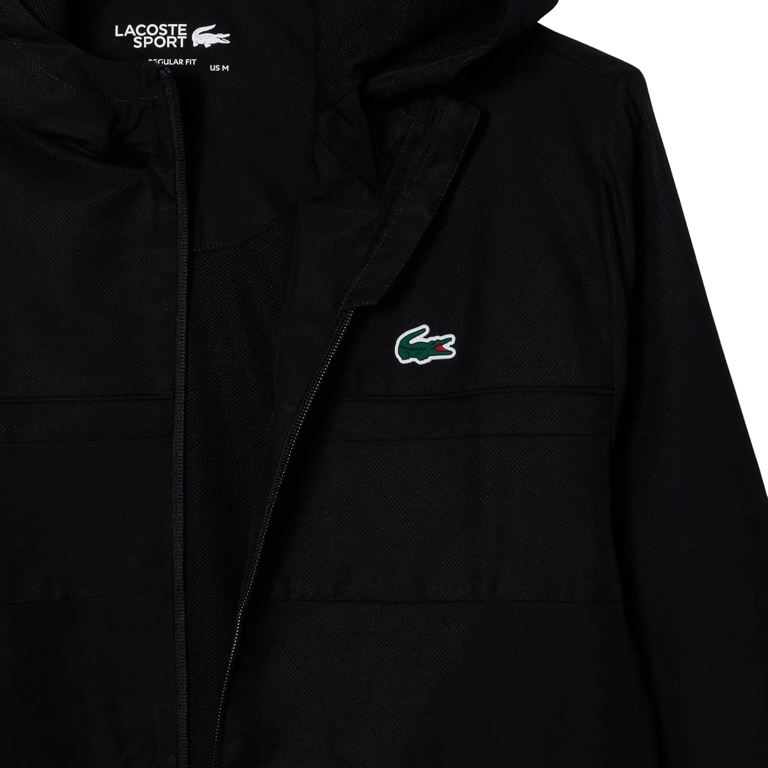 Спортивная куртка Lacoste, водонепроницаемая, цвет Black — фото 4