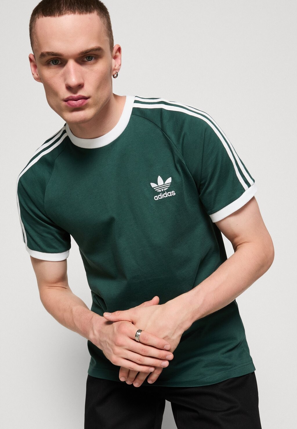 

Футболка с принтом 3 Stripes Tee adidas Originals, минерально-зеленый