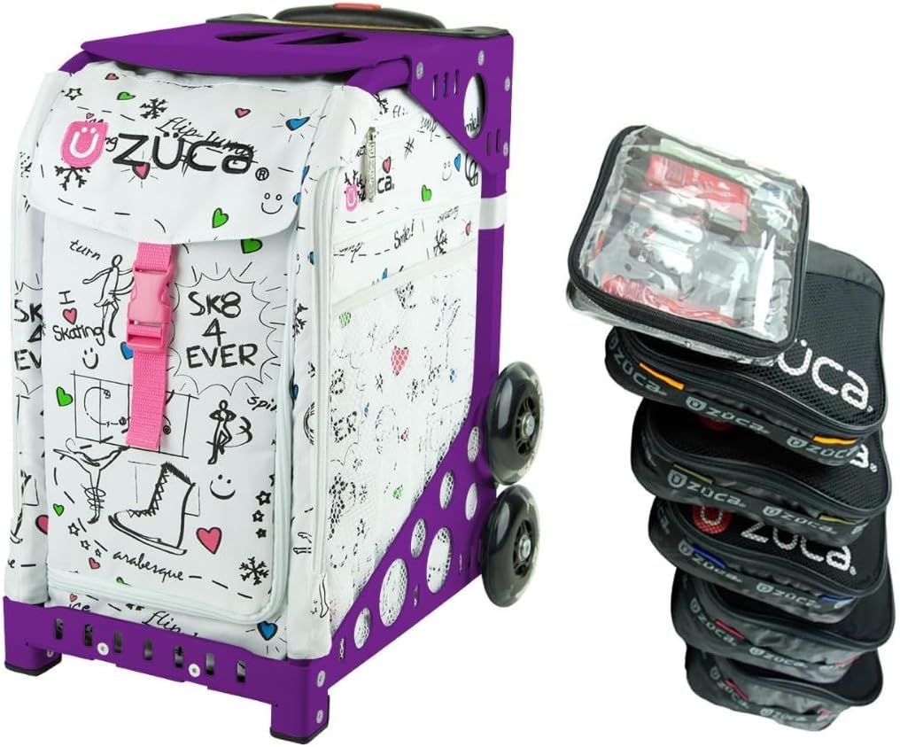 

Спортивная сумка-вкладыш ZUCA SK8 с фиолетовой рамкой и специальным набором из 5 упаковочных мешочков + косметичка