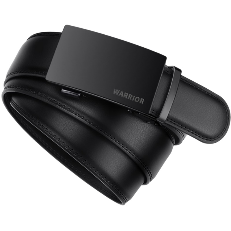 

Ремень из спилка кожи унисекс 3,5 см WARRIOR, черный