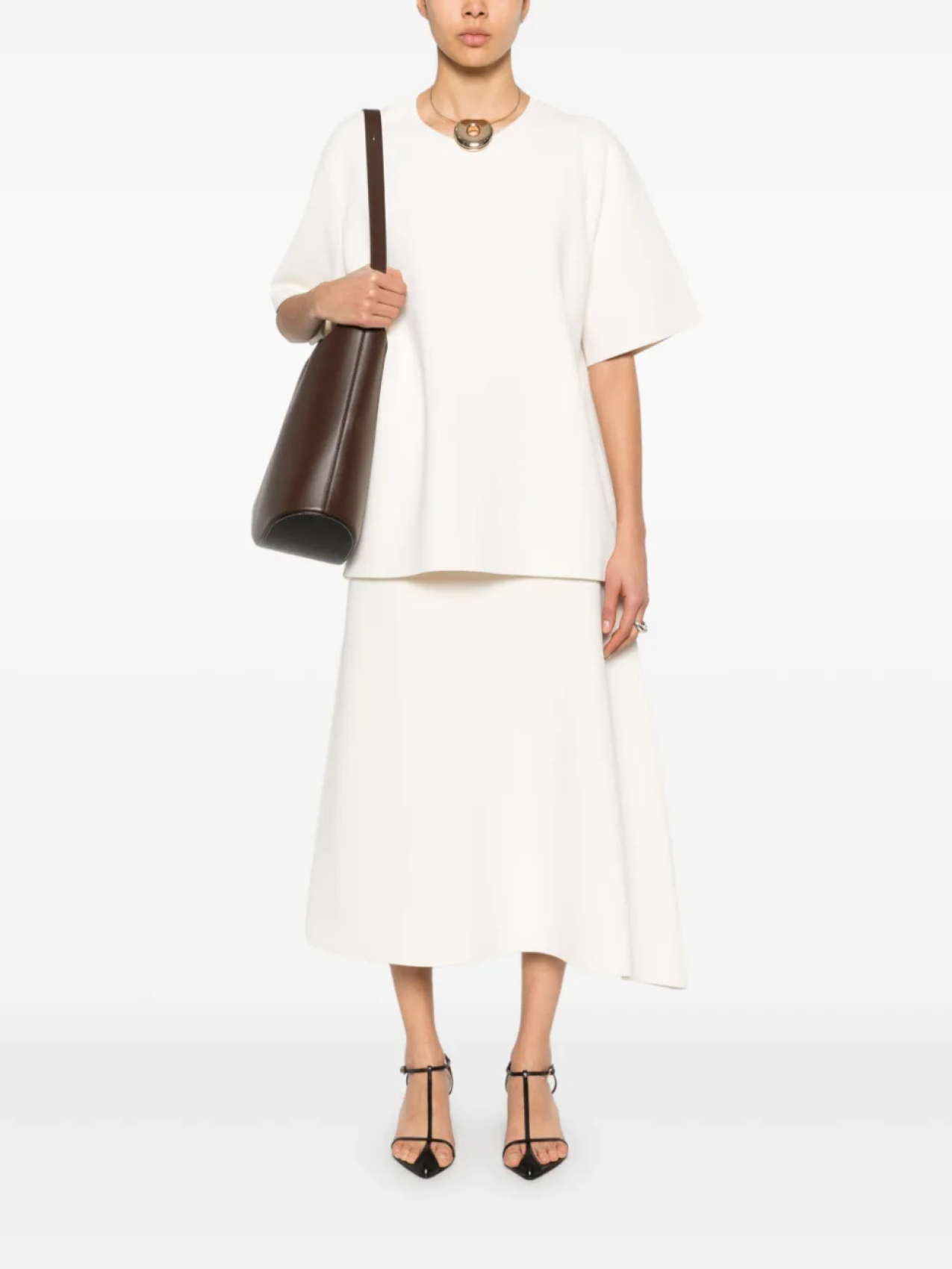 Вязаная юбка макси Jil Sander, нейтральный — фото 2