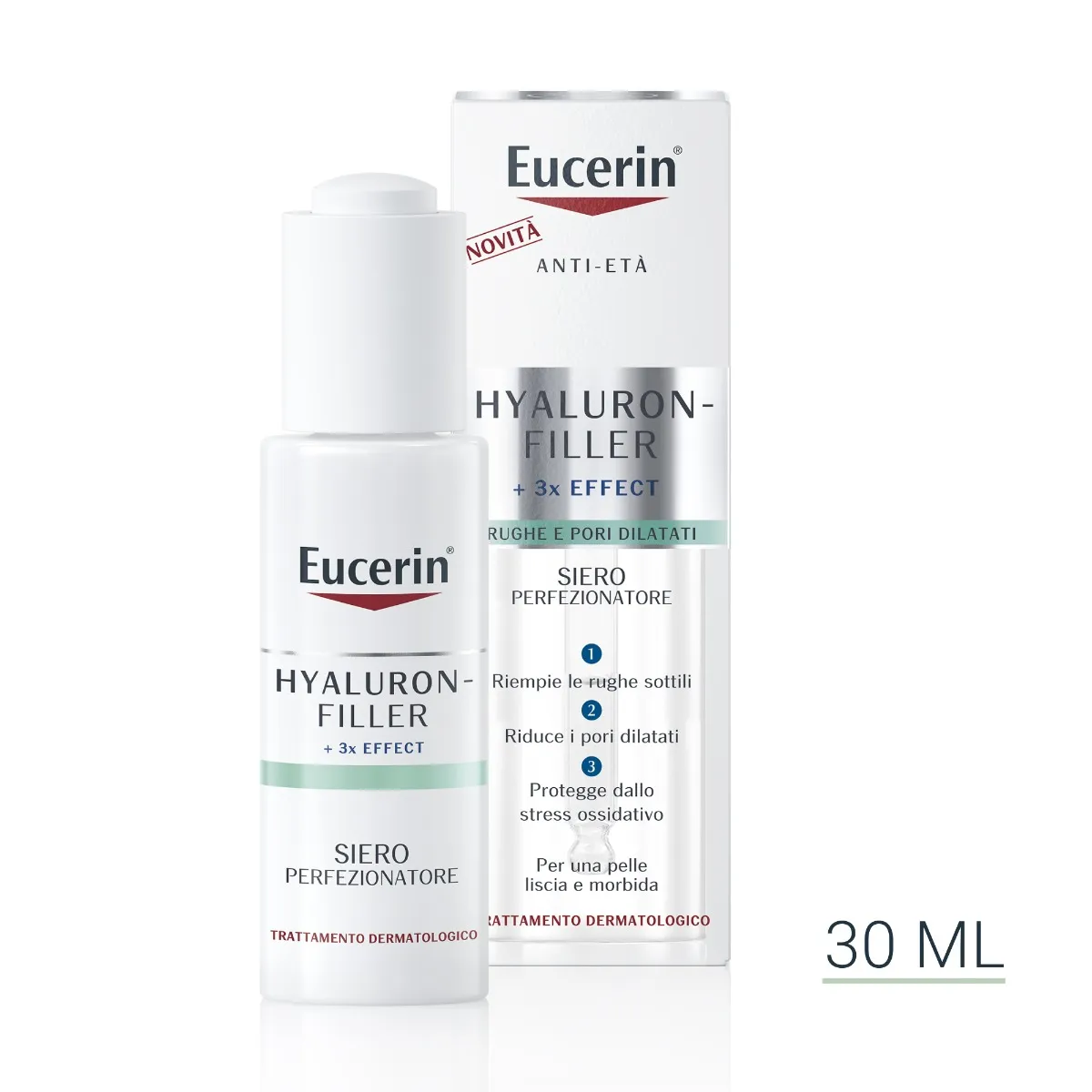 

Eucerin Hyaluron-Filler Совершенствующая сыворотка, 30 мл, выравнивающая и разглаживающая