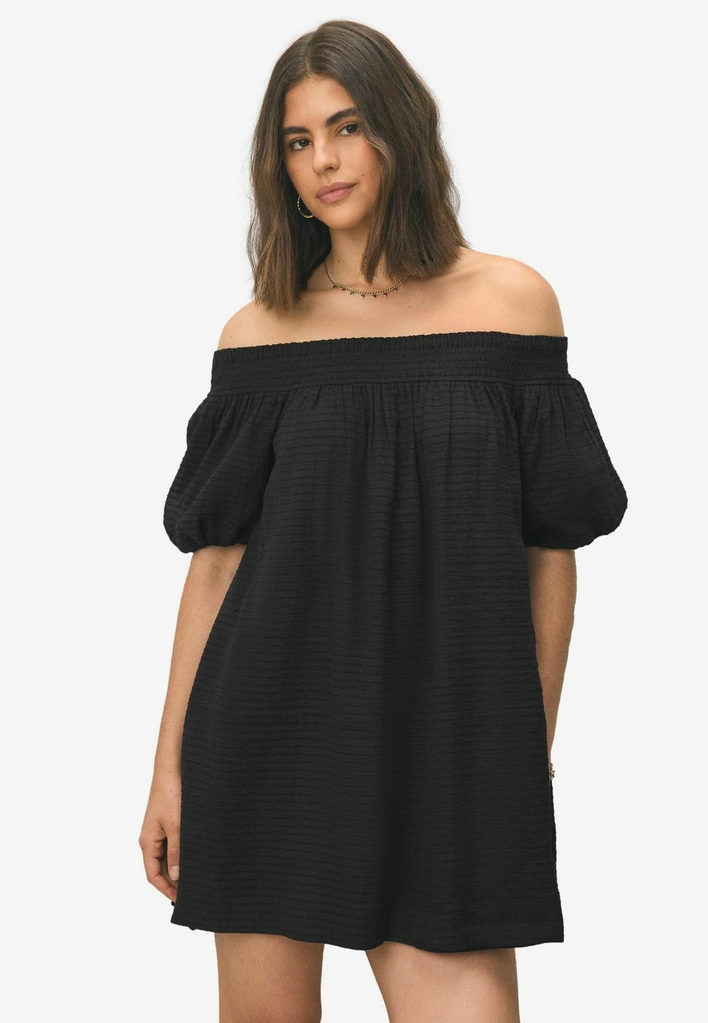 

Повседневное платье REGULAR FIT - BANDEAU CRINKLE Next, черный
