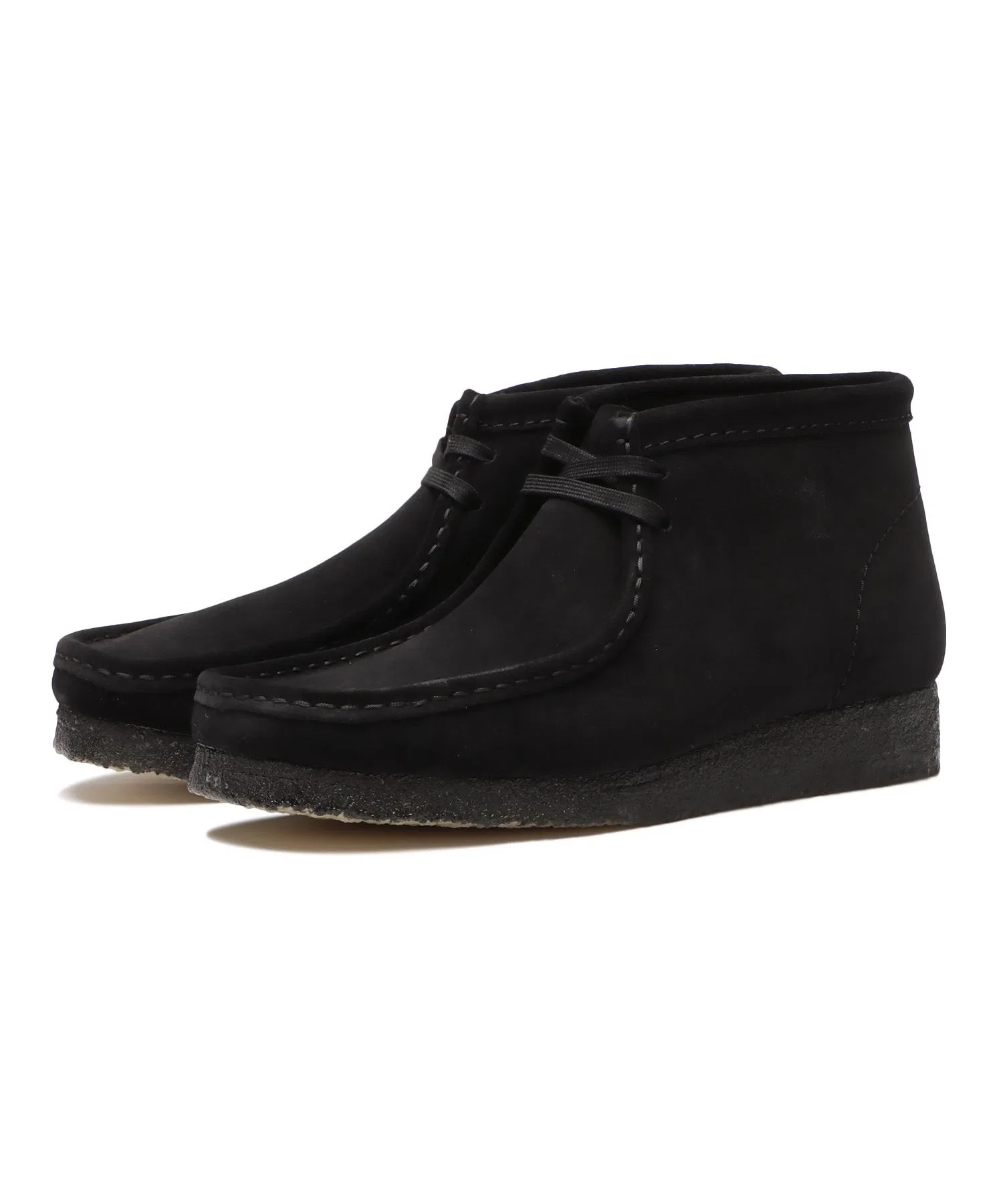 Унисекс мокасины Clarks Wallabee Boot чёрные — фото 3